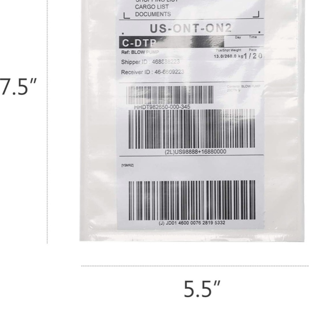 25 clear, Self Adhesive Paper Label protective pocket - Picture 7 of 7